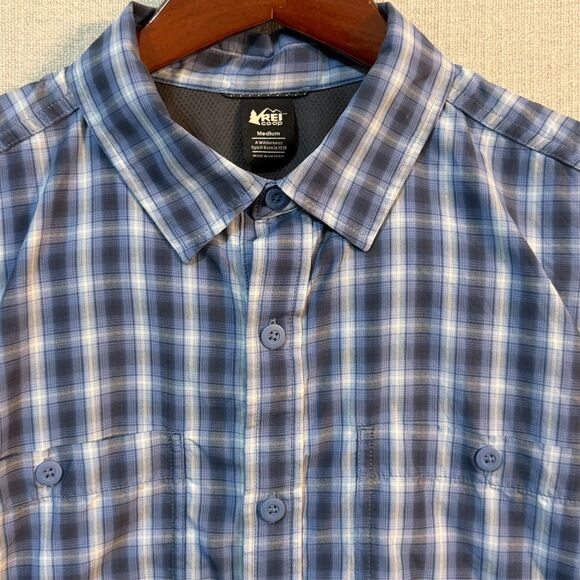 REI Co-op Men’s Plaid Long Sleeve Performance Shirt – Size Medium - Picture 2 of 10